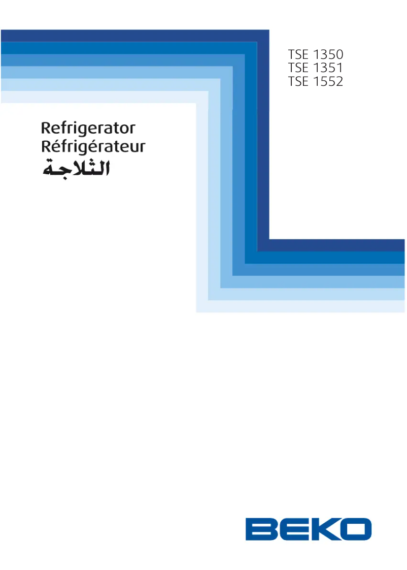Page 1 de la notice Manuel utilisateur Beko TSE 1552