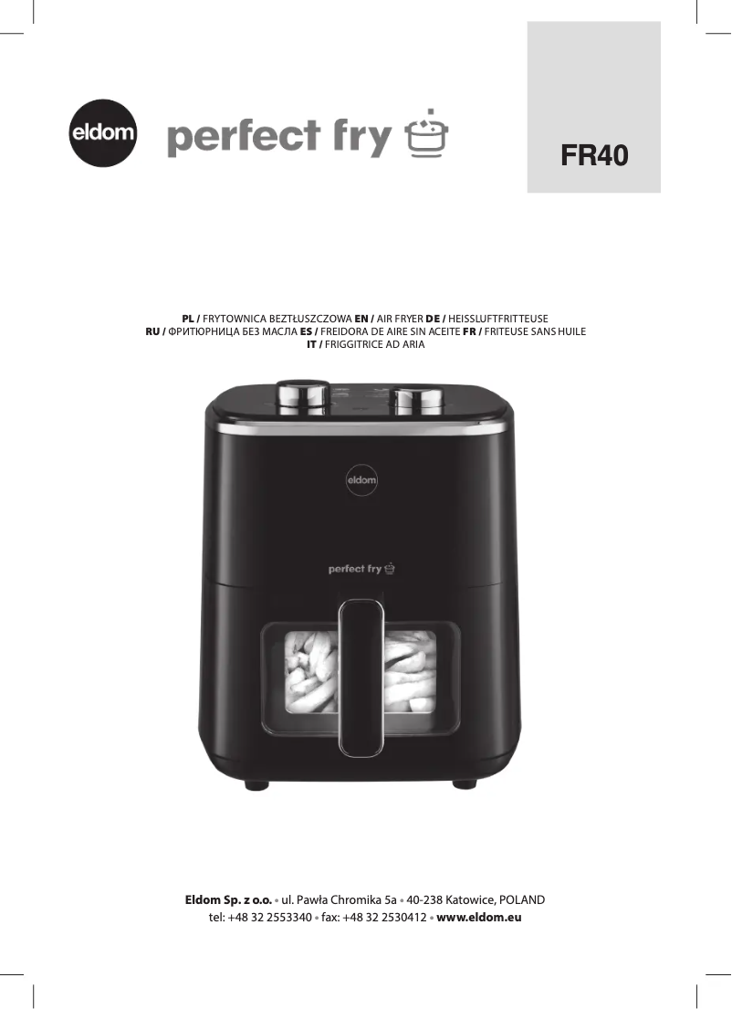 Page 1 de la notice Manuel utilisateur Eldom Perfect Fry FR40