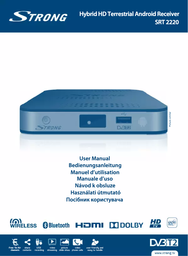 Page 1 de la notice Manuel utilisateur Strong SRT 2220