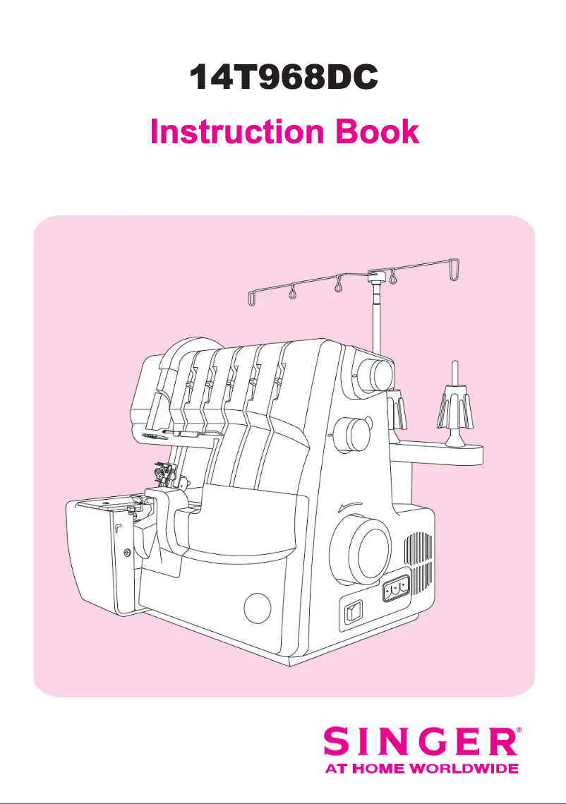 Page 1 of the manual User Manual Singer Professional 5 Serger 14T968DC