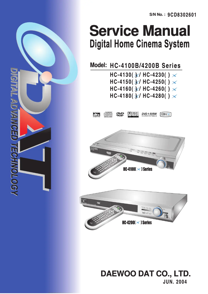 Page 1 de la notice Manuel utilisateur Daewoo HC-4130