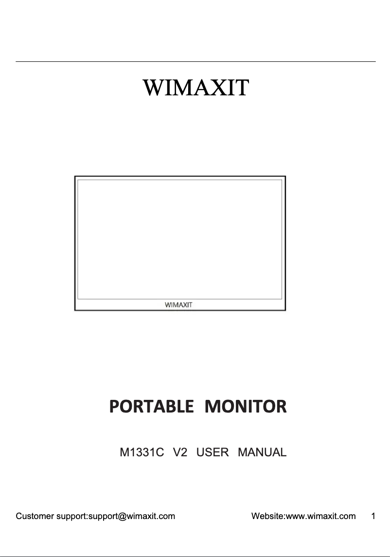 Page 1 de la notice Manuel utilisateur Wimaxit M1331C V2