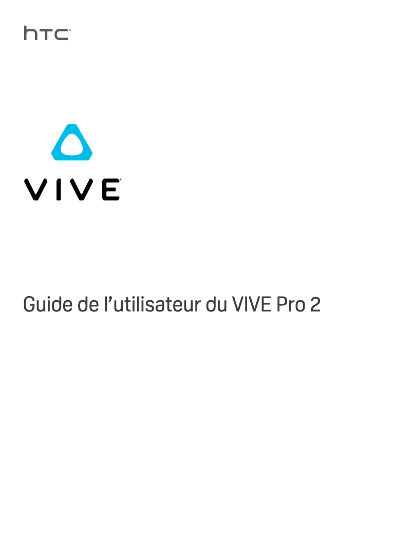 Page 1 of the manual User Manual HTC Vive Pro 2