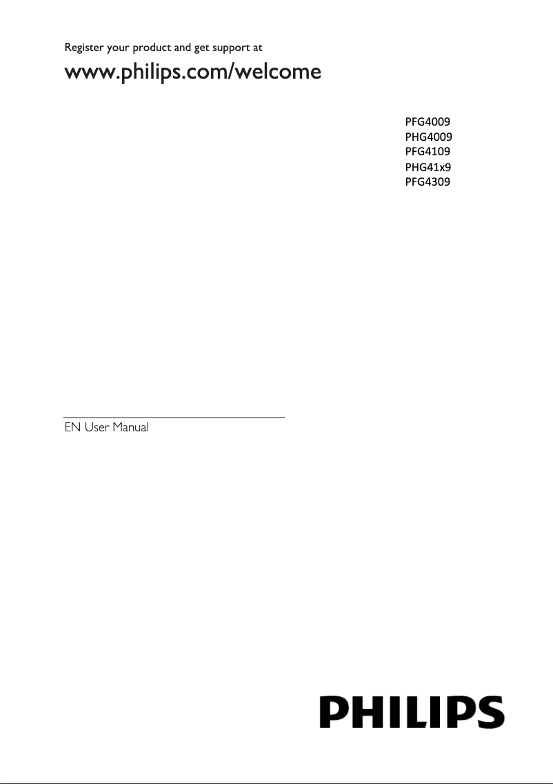 Page n°1 - Manuel utilisateur Philips 47PFG4109