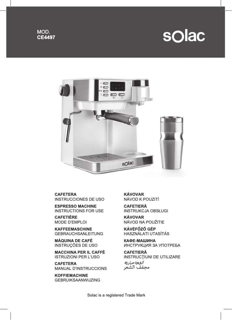 Page 1 de la notice Manuel utilisateur Solac Multi Stillo CE4497