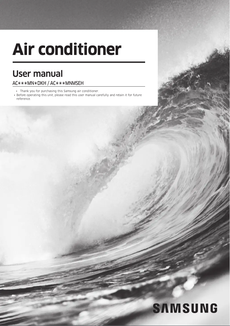 Página 1 del manual Manual de usuario Samsung AC071MXADKH