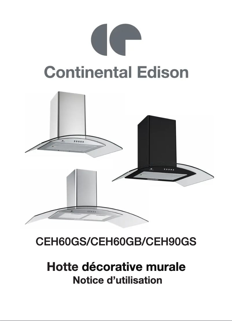 Page 1 de la notice Manuel utilisateur Continental Edison CEH90GS