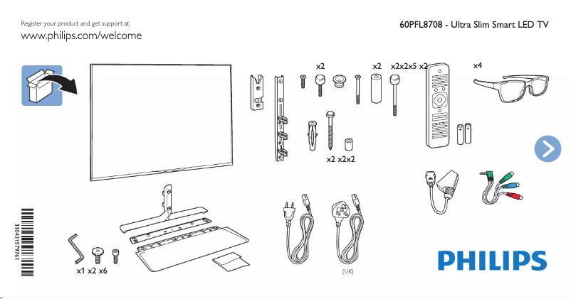 Image de la première page du manuel de l'appareil 60PFL8708S