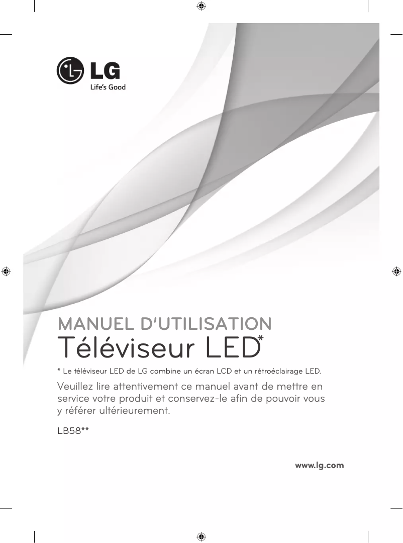 Page 1 de la notice Manuel utilisateur LG 47LB5800