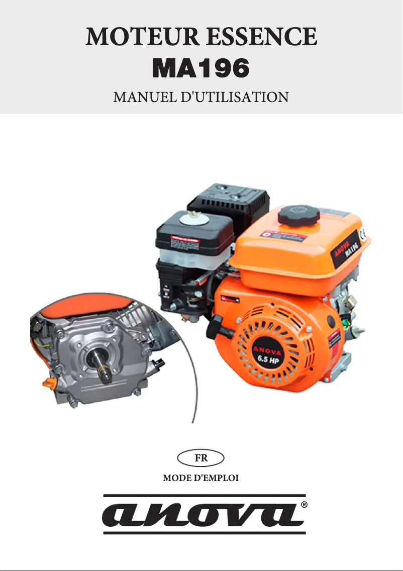 Page 1 de la notice Manuel utilisateur Anova MA196