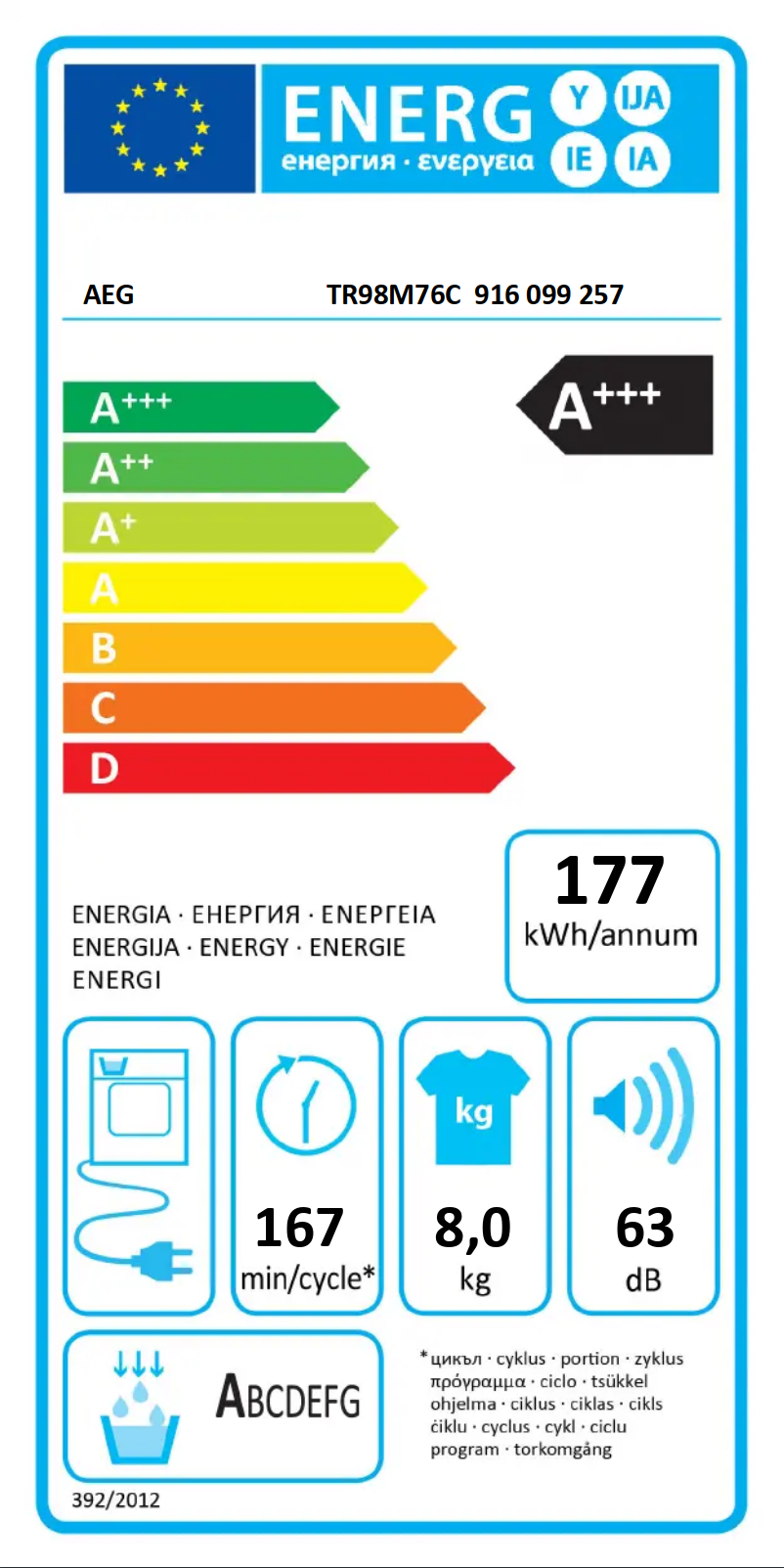 Image de la première page du manuel de l'appareil TR98M76C