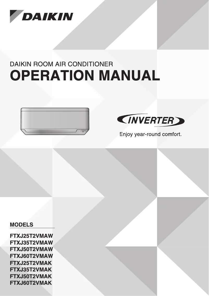Page 1 de la notice Manuel utilisateur Daikin Zena FTXJ25T2VMAW