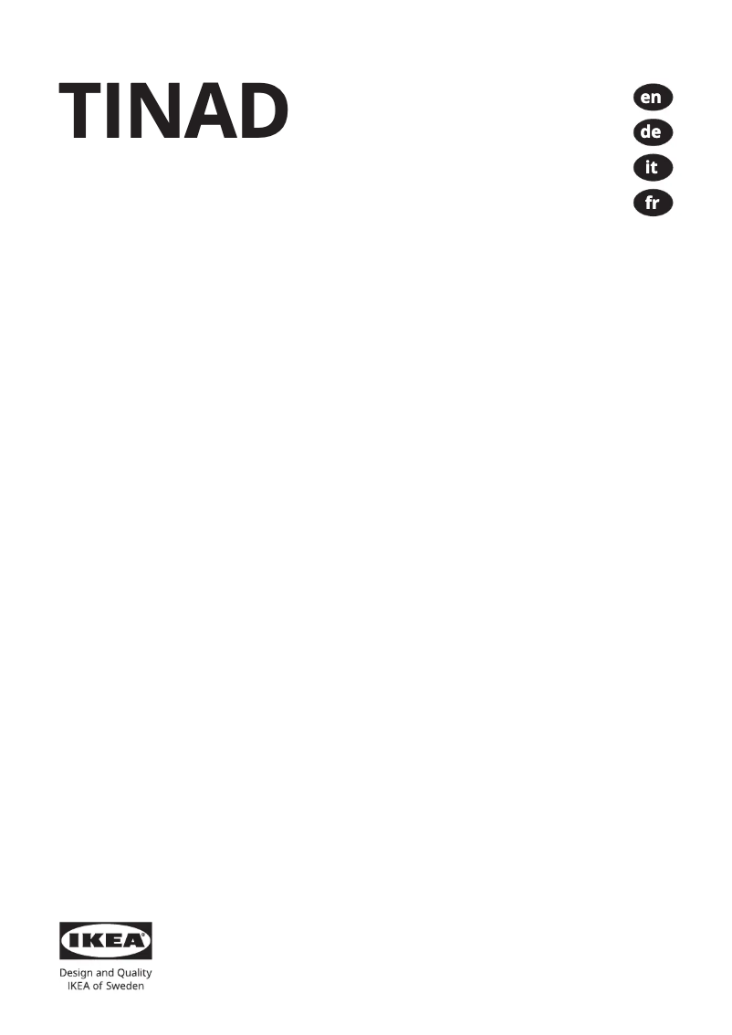 Page 1 de la notice Manuel utilisateur Ikea TINAD 805.728.73