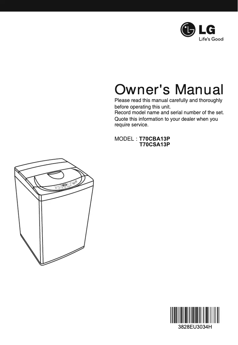 Página 1 del manual Manual de usuario LG T70CSA13P