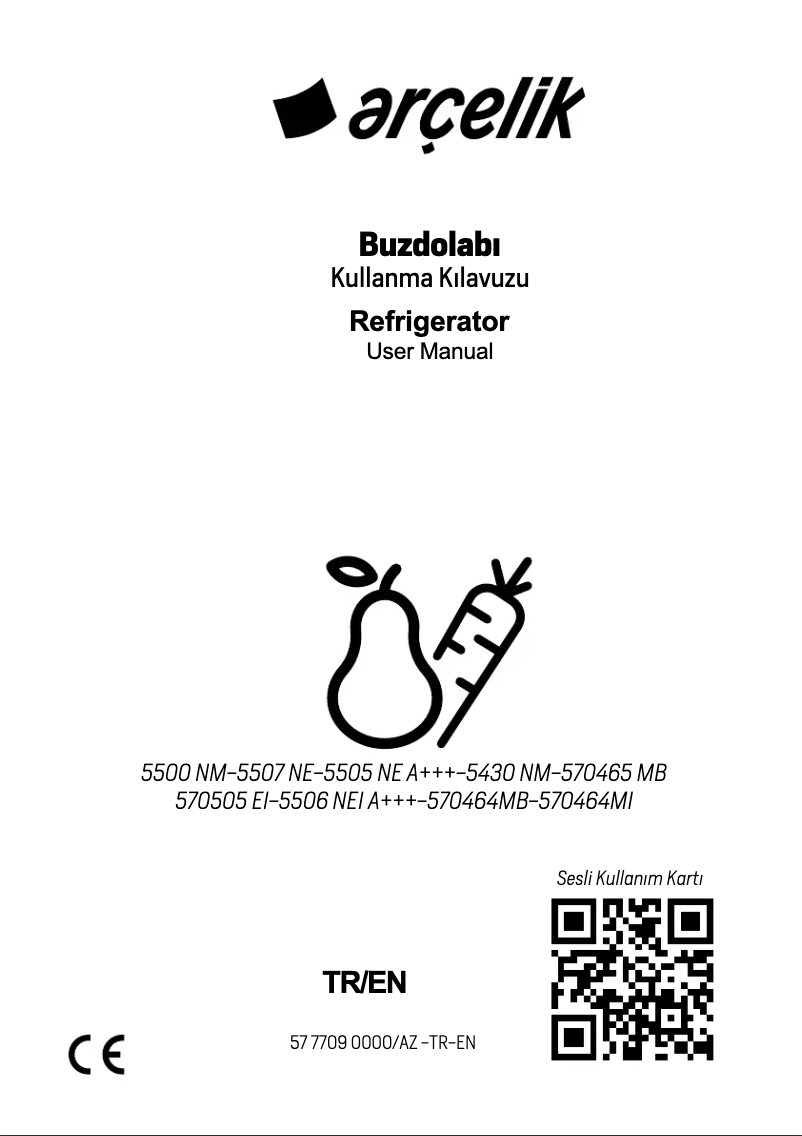 Page 1 de la notice Manuel utilisateur Arçelik 570505 EI