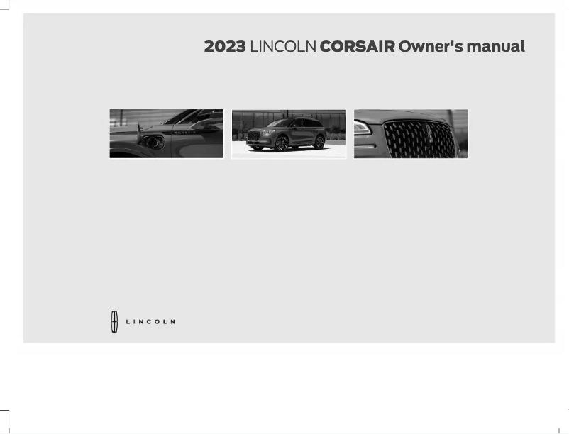 Page 1 de la notice Manuel utilisateur Lincoln Corsair (2023)