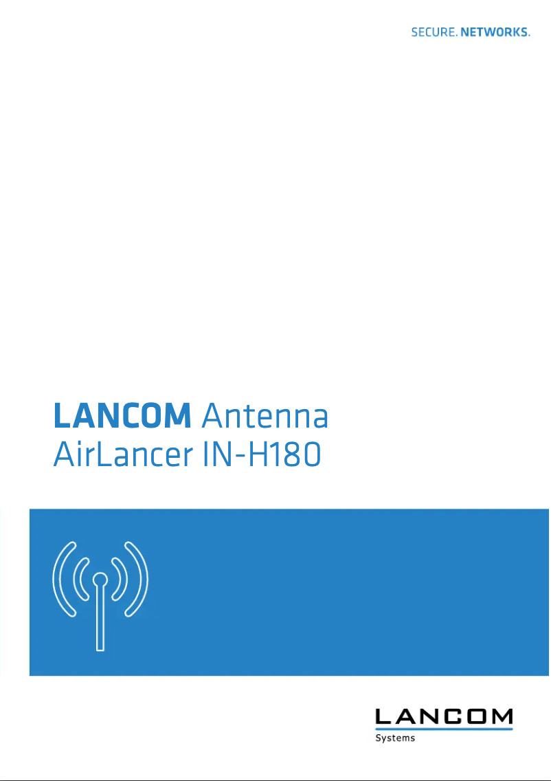 Page 1 of the manual User Manual Lancom AirLancer IN-H180