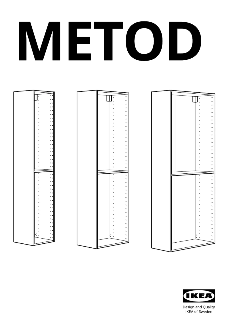 Page 1 de la notice Manuel utilisateur Ikea METOD 602.709.42