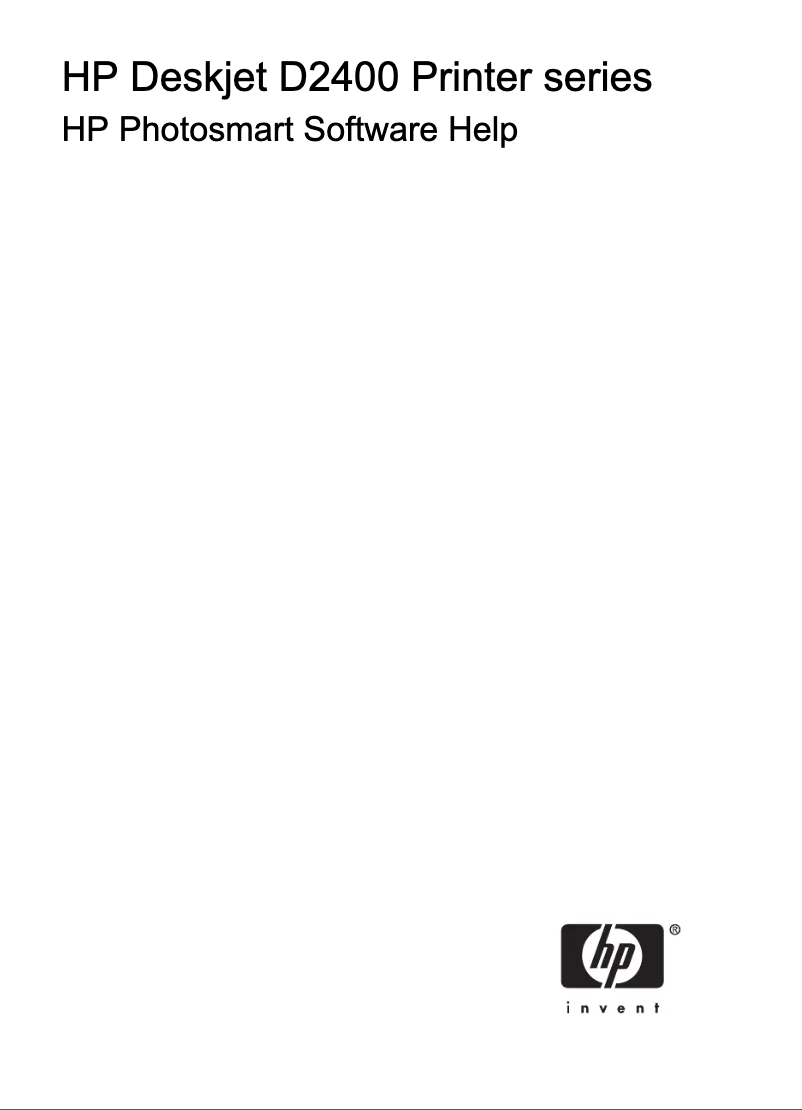 Page n°1 - Manuel utilisateur HP Deskjet D2430