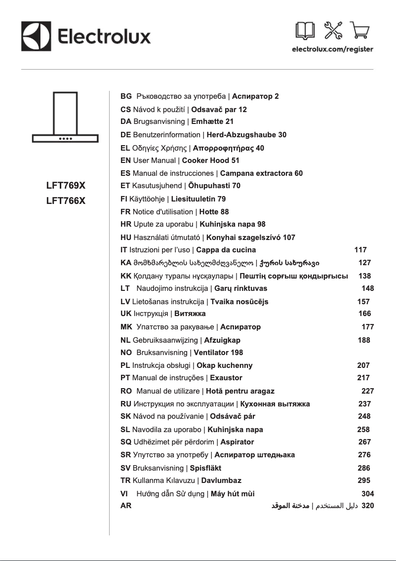 Página 1 del manual Manual de usuario Electrolux LFT769X