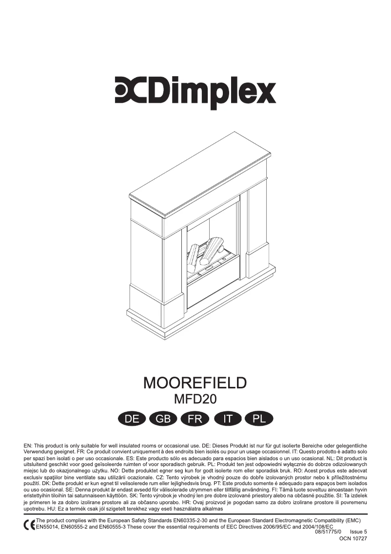 Página 1 del manual Manual de usuario Dimplex Moorefield MFD20