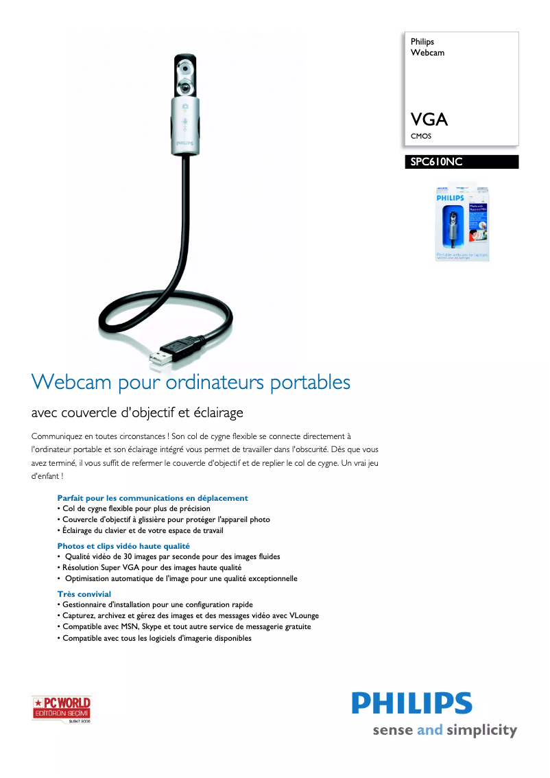 Image de la première page du manuel de l'appareil SPC610NC