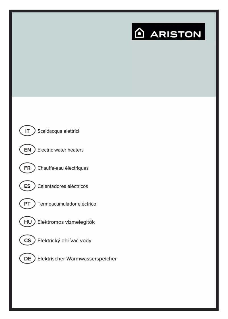Page 1 de la notice Manuel utilisateur Ariston Thermo Velis 50