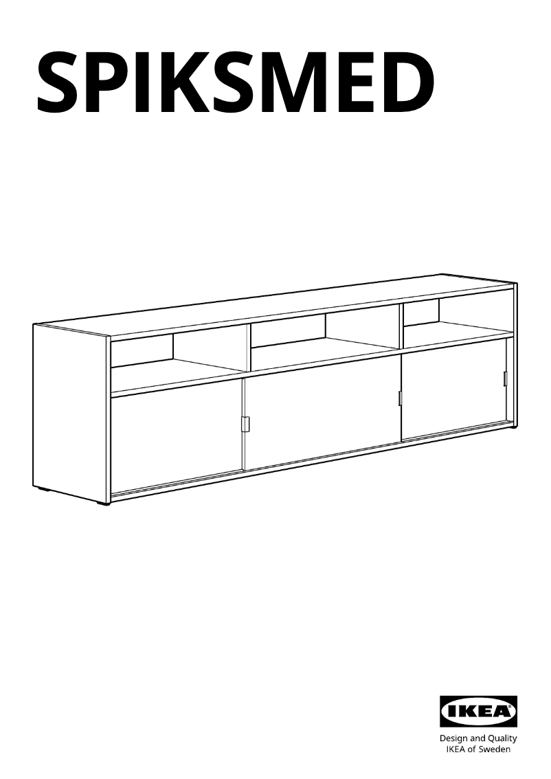 Page 1 de la notice Manuel utilisateur Ikea SPIKSMED 305.655.11