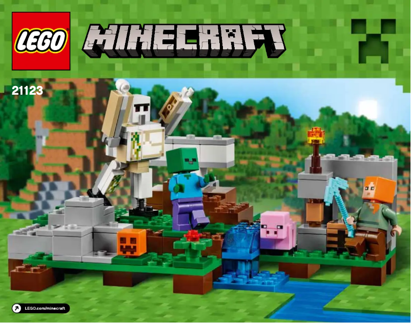 Page 1 de la notice Consignes visuelles Lego Minecraft 21123