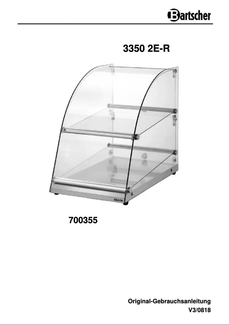 Page 1 de la notice Manuel utilisateur Bartscher 3350 2E-R