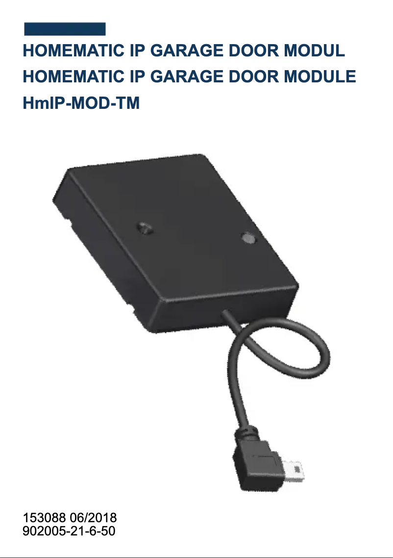 Page 1 de la notice Manuel utilisateur Tormatic HmIP-MOD-TM