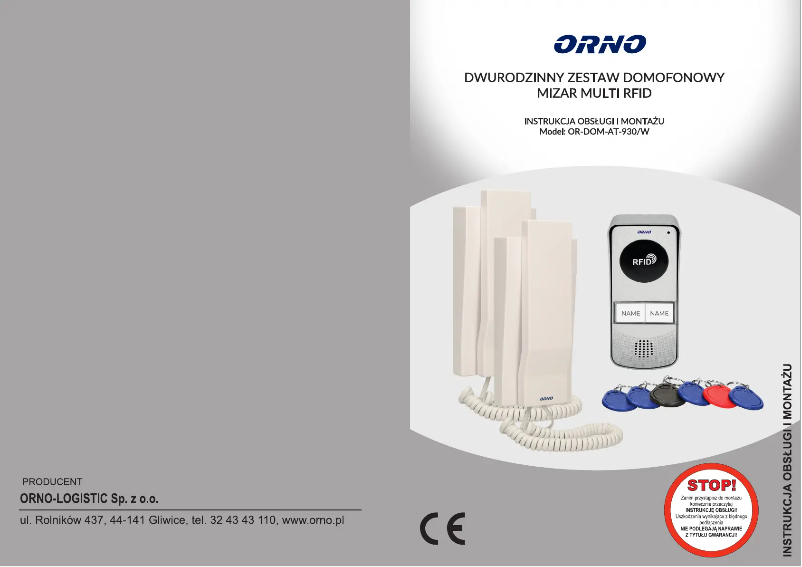 Page 1 de la notice Manuel utilisateur ORNO OR-DOM-AT-930/W