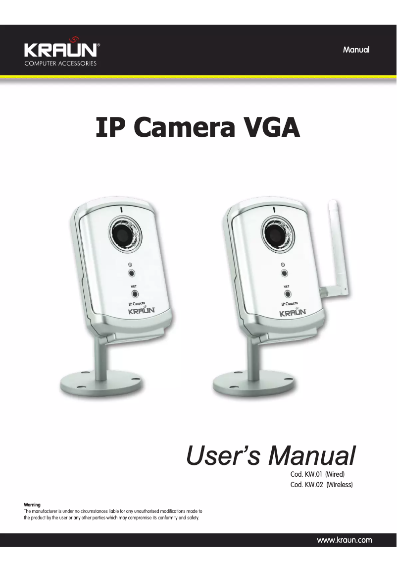 Page 1 de la notice Manuel utilisateur Kraun KW.01