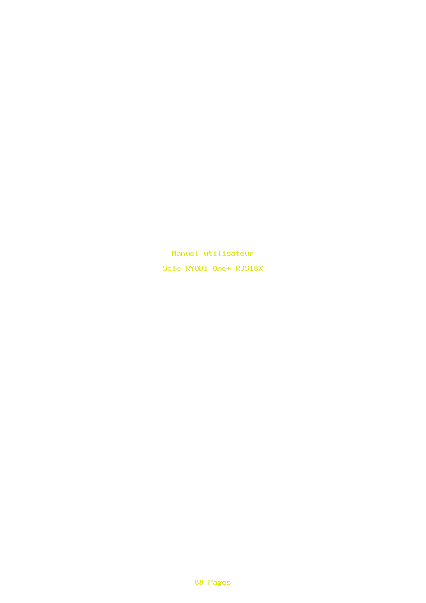 Page 1 de la notice Manuel utilisateur RYOBI One+ RJS18X