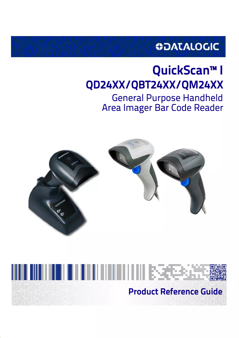 Page 1 de la notice Manuel utilisateur Datalogic QuickScan I QBT2430