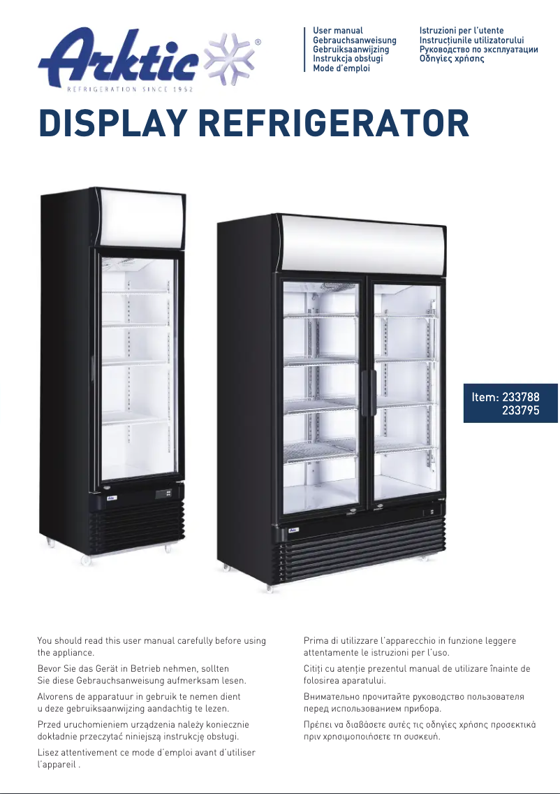 Page 1 de la notice Fiche technique Arktic 233788