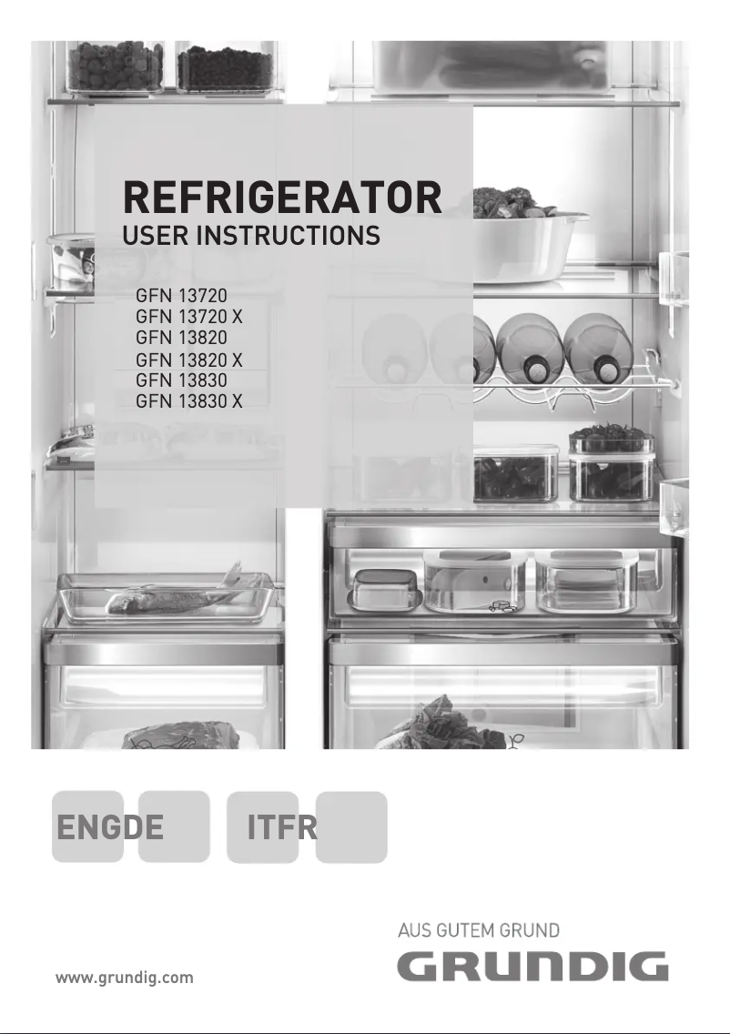 Page 1 de la notice Manuel utilisateur Grundig GFN 13830 X