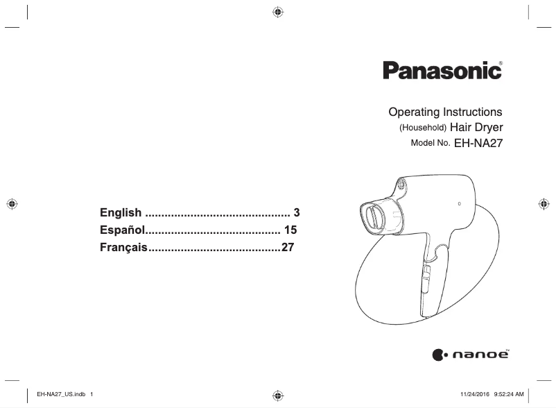 Página 1 del manual Manual de usuario Panasonic EH-NA27
