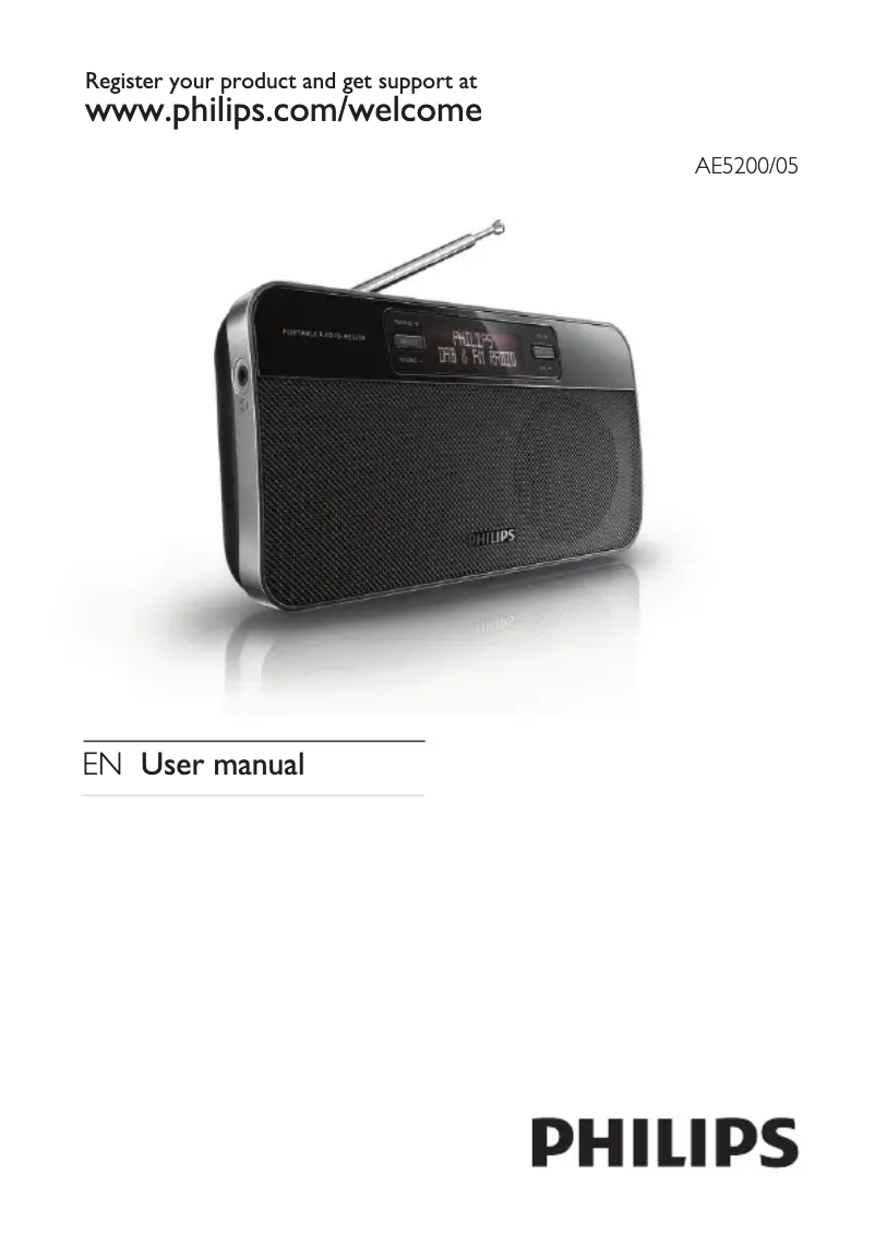 Page 1 of the manual User Manual Philips AE5200