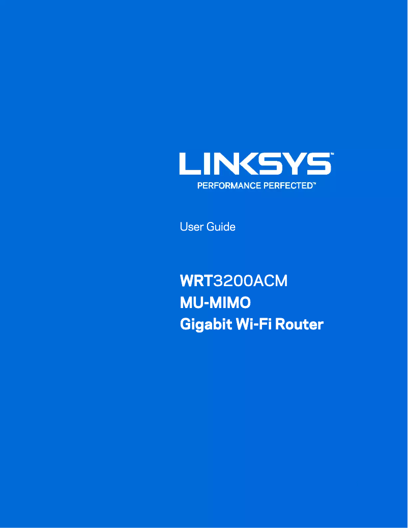 Page 1 de la notice Manuel utilisateur Linksys WRT3200ACM