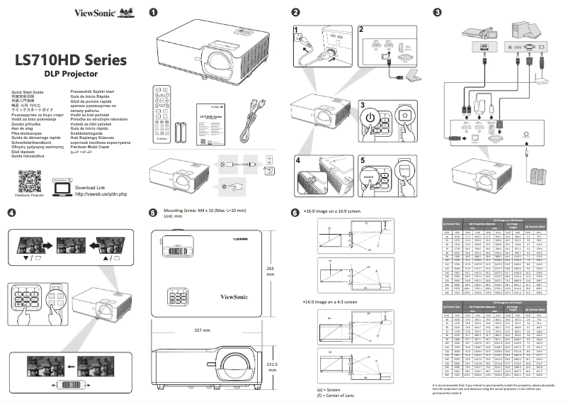 Página 1 del manual Guía de inicio rápido Viewsonic LS710HD