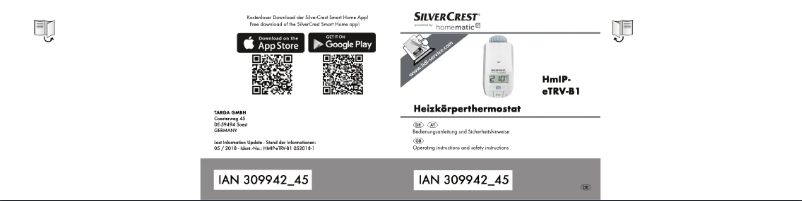 Página 1 del manual Manual de usuario SilverCrest HmIP-eTRV-B1