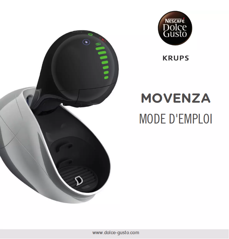 Image de la première page du manuel de l'appareil Nescafé Dolce Gusto Movenza