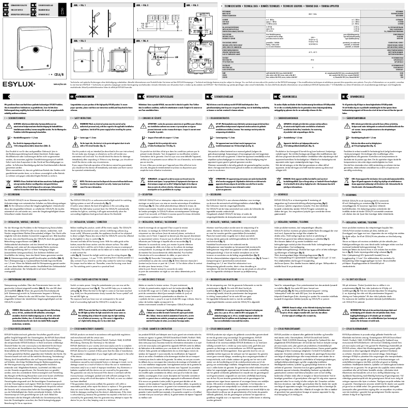 Página 1 del manual Manual de usuario Esylux CDS-A/N