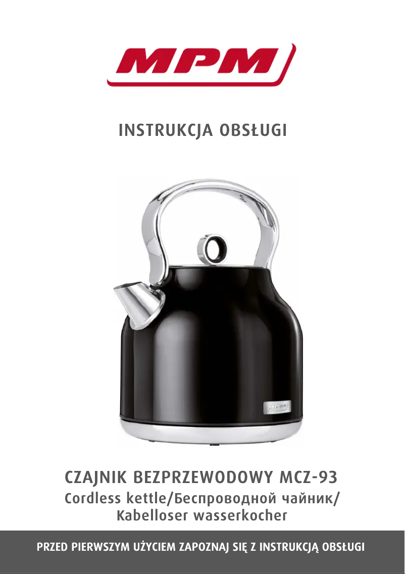 Page 1 de la notice Manuel utilisateur MPM MCZ-93