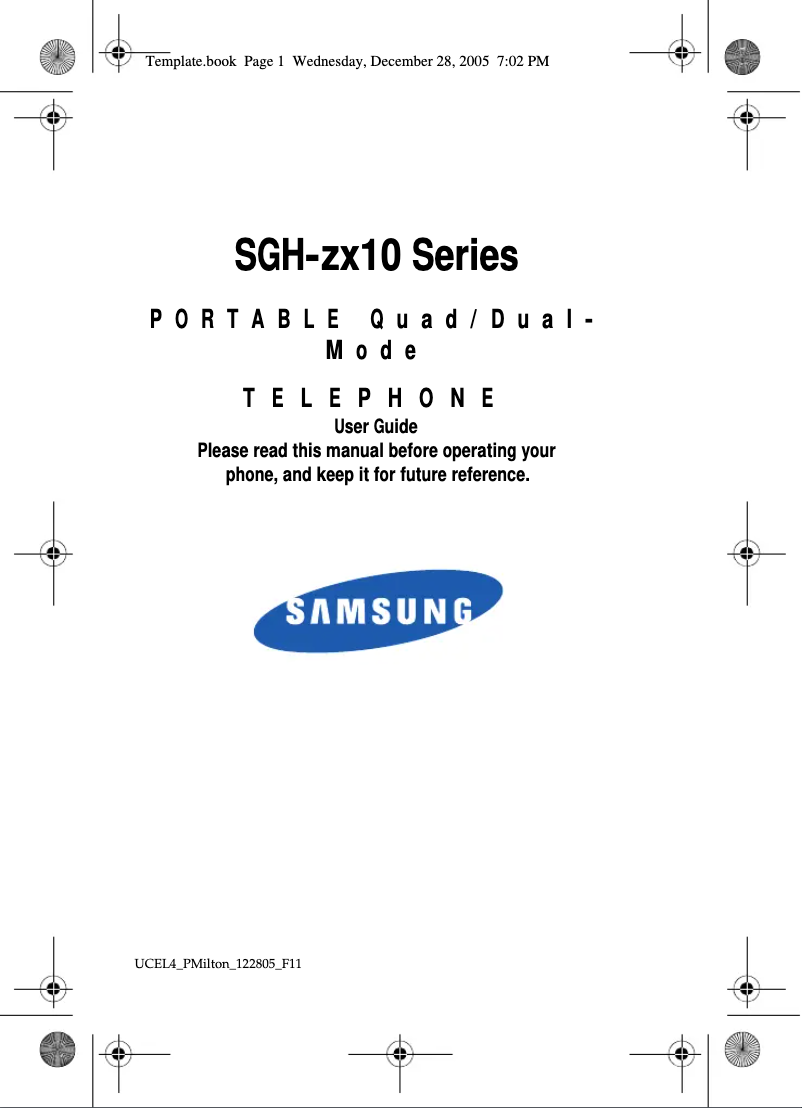 Página 1 del manual Manual de usuario Samsung SGH-ZX10