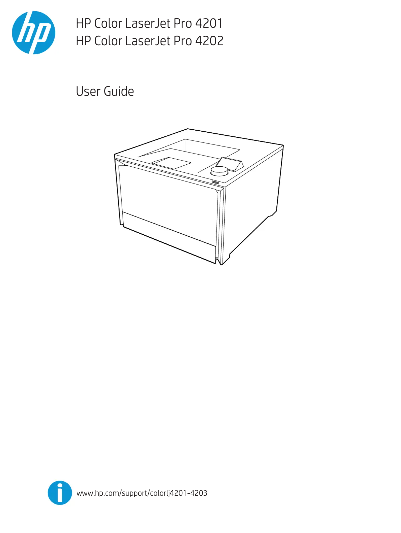 Page 1 de la notice Manuel utilisateur HP Color LaserJet Pro 4202