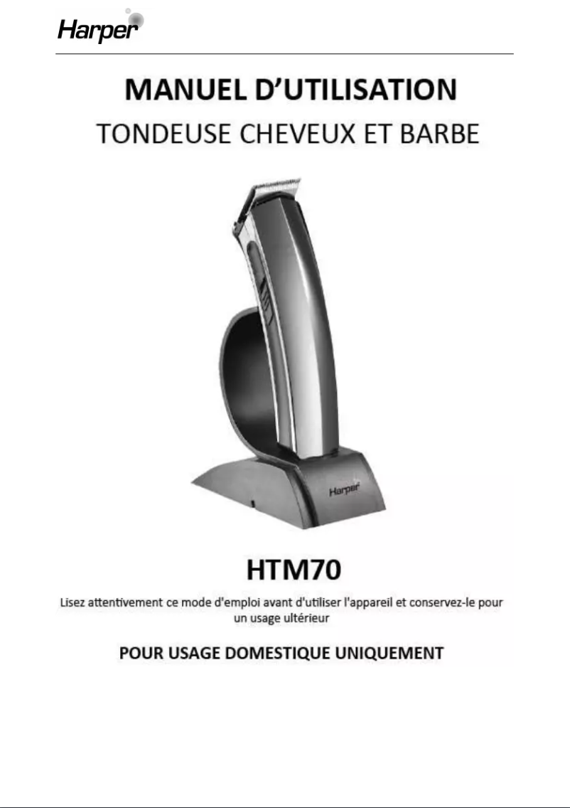Page 1 de la notice Manuel utilisateur Harper HTM70