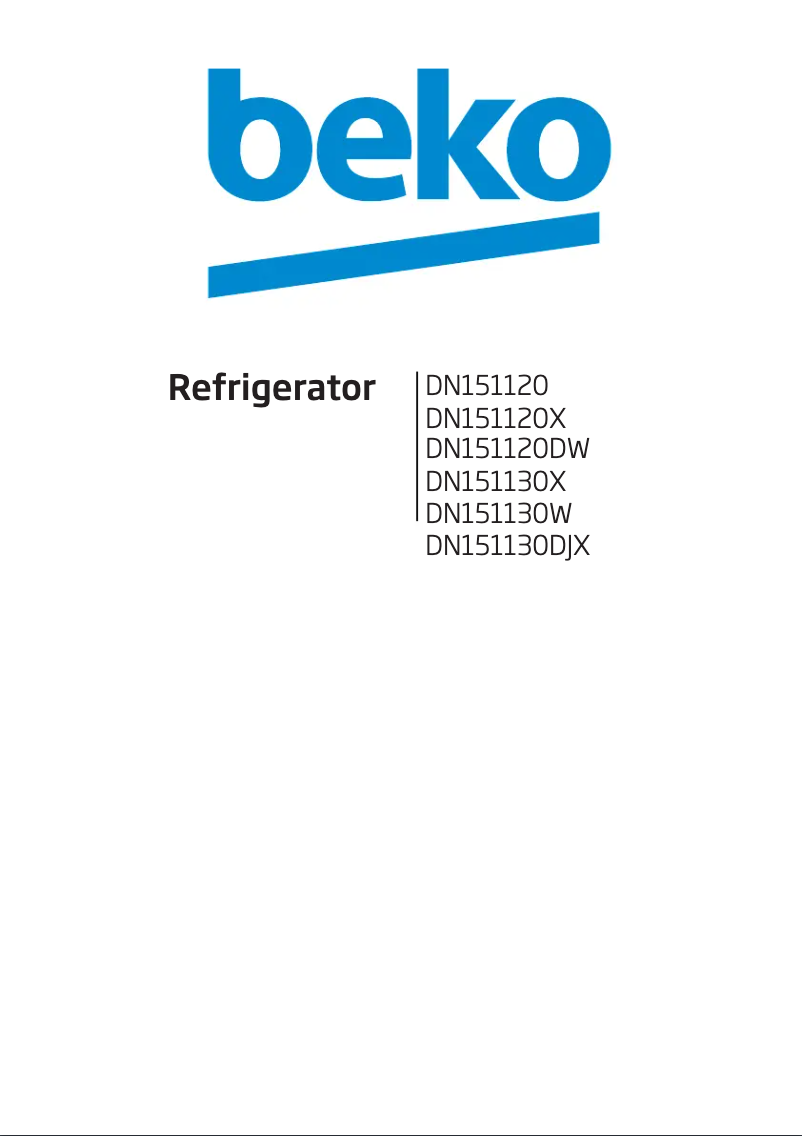 Page 1 de la notice Manuel utilisateur Beko DN151130X