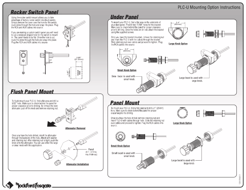 Page 1 de la notice Manuel utilisateur Rockford Fosgate Punch PLC-U